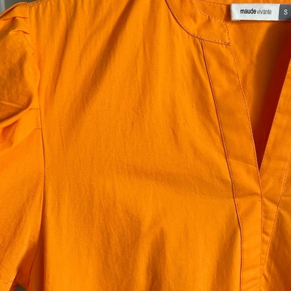 Maude Vivante Orange Thea Dress – Size Small 🐯🏈🧡 - Picture 9 of 9